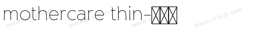 mothercare thin字体转换
